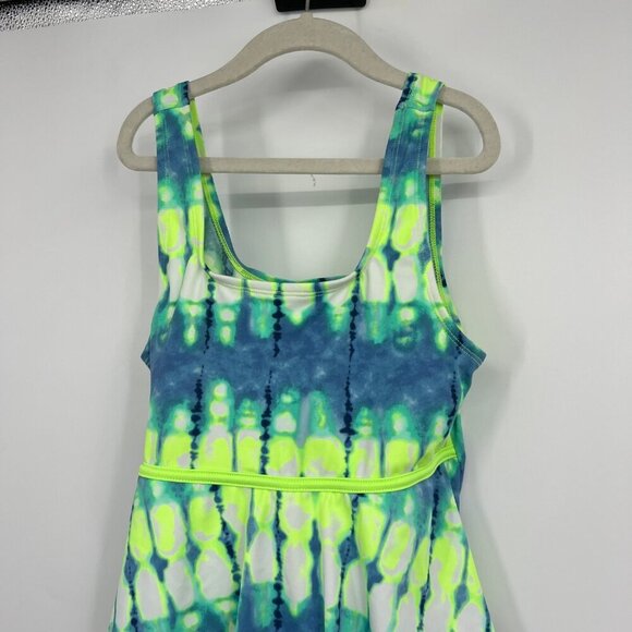 Justice swimsuit bathing suit girls size 16 two piece green blue - Picture 2 of 8